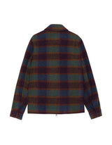 VESTE HOMME CHECK WOOL ZIPPER COACH VERT VERT