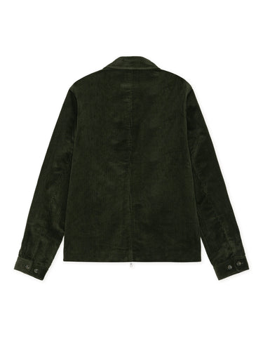 VESTE HOMME CORDUROY ZIPPER COACH VERT VERT