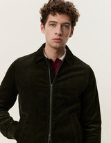 VESTE HOMME CORDUROY ZIPPER COACH VERT VERT
