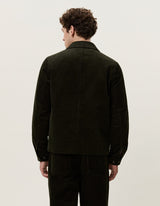 VESTE HOMME CORDUROY ZIPPER COACH VERT VERT