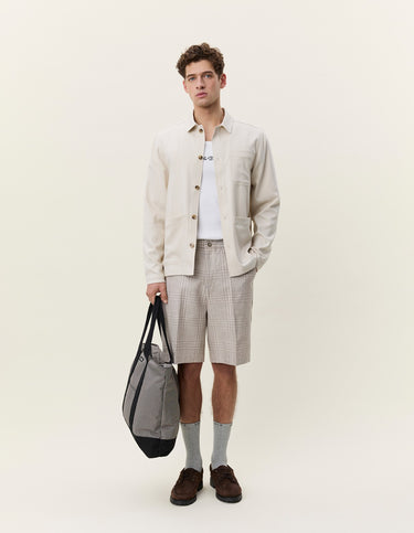 VESTE HOMME HERRINGBONE ECRU ECRU