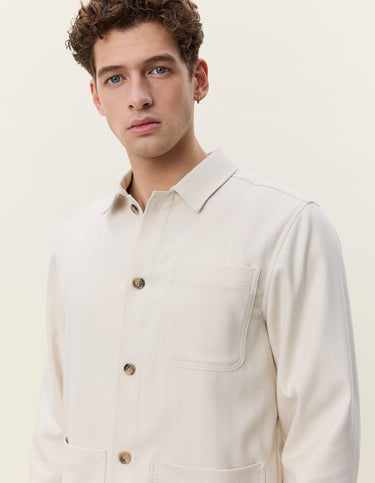 VESTE HOMME HERRINGBONE ECRU ECRU