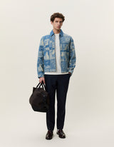 VESTE HOMME STAMP JACQUARD DENIM DENIM