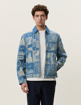 VESTE HOMME STAMP JACQUARD DENIM DENIM