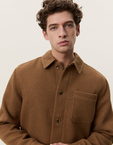 VESTE HOMME TWILL WOOL MARRON MARRON