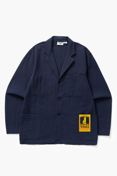 VESTE HOMME SEERSUCKER SERVER SUIT JACKET DARK NAVY DARK NAVY