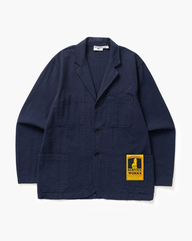 VESTE HOMME SEERSUCKER SERVER SUIT JACKET DARK NAVY DARK NAVY