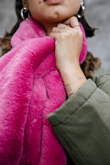 ACCESSOIRE LIVIE PLAIN FUR ROSE ROSE