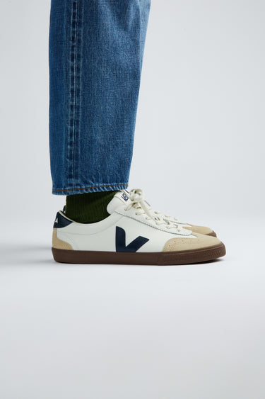 BASKETS FEMME VOLLEY BLANC/BLEU BLANC/BLEU
