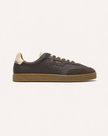 BASKETS HOMME LUMBO LEATHER-SUE MARRON MARRON