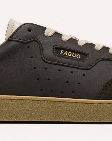 BASKETS HOMME LUMBO LEATHER-SUE MARRON MARRON