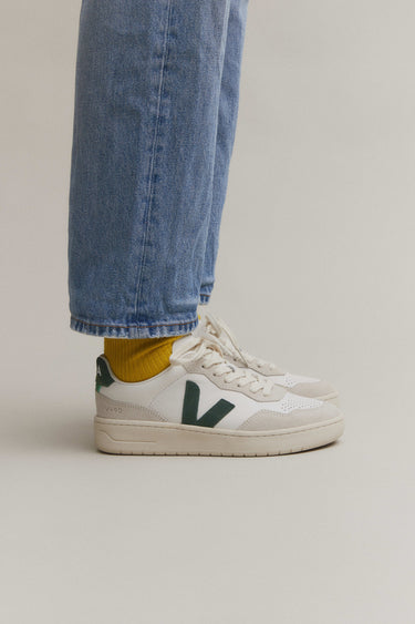 BASKETS HOMME V90 BLANC/VERT BLANC/VERT