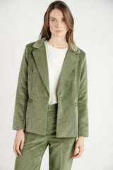 BLAZER FEMME AMPLE FANT VELOUR KAKI KAKI
