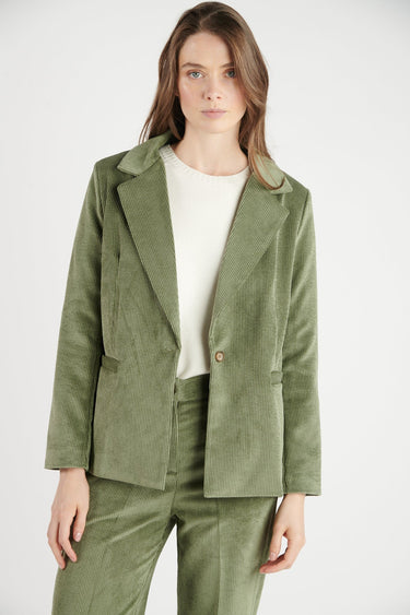 BLAZER FEMME AMPLE FANT VELOUR KAKI KAKI