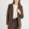 BLAZER FEMME AMPLE FANT VELOUR MARRON MARRON