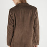 BLAZER FEMME AMPLE FANT VELOUR MARRON MARRON