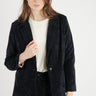 BLAZER FEMME AMPLE FANT VELOUR NOIR NOIR