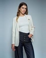 BLAZER FEMME BLAZER BLANC BLANC