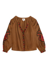 BLOUSE FEMME BARLY NOISETTE NOISETTE