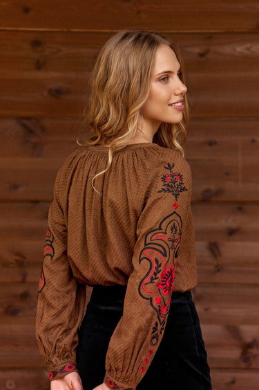 BLOUSE FEMME BARLY NOISETTE NOISETTE