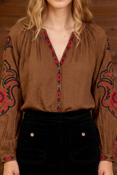 BLOUSE FEMME BARLY NOISETTE NOISETTE