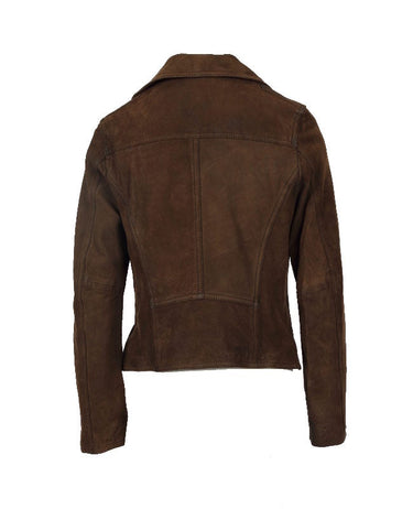 Blouson Oakwood Clips cuir marron – vue 2