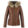 BLOUSON FEMME FOURRURE COGNAC COGNAC