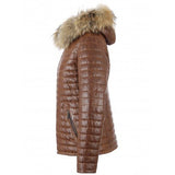 BLOUSON FEMME FOURRURE COGNAC COGNAC