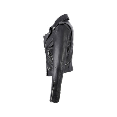 Blouson Oakwood Yoko cuir de mouton noir – vue 3