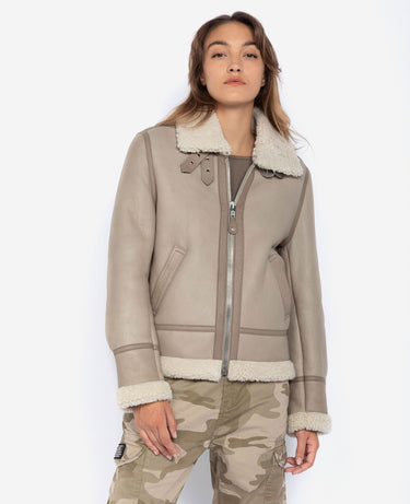 BLOUSON FEMME BEIGE BEIGE