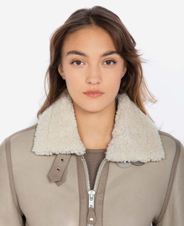 BLOUSON FEMME BEIGE BEIGE