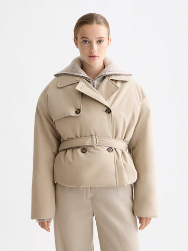 BLOUSON FEMME LIGHTWEIGHT PADDED BEIGE BEIGE