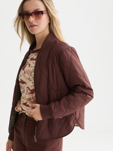 BLOUSON FEMME REVERSIBLE QUILTED MARRON MARRON