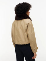 BLOUSON FEMME COTTON JACKET CAMEL CAMEL