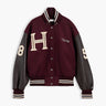 BLOUSON FEMME WOOL LEATHER VARSITY BORDEAUX BORDEAUX