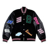 BLOUSON HOMME VARSITY JACKET SIMIL NOIR NOIR