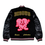 BLOUSON HOMME VARSITY JACKET SIMIL NOIR NOIR