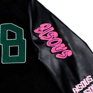 BLOUSON HOMME VARSITY JACKET SIMIL NOIR NOIR