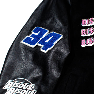 BLOUSON HOMME VARSITY JACKET SIMIL NOIR NOIR