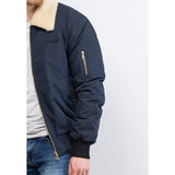 BLOUSON HOMME COL MOUTON MARINE MARINE
