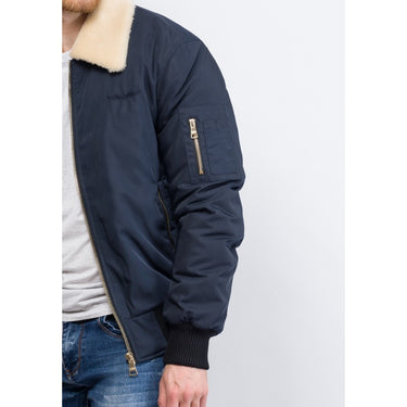 BLOUSON HOMME COL MOUTON MARINE MARINE