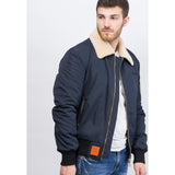 BLOUSON HOMME COL MOUTON MARINE MARINE