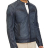 BLOUSON HOMME BIKER BLEU BLEU