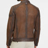 BLOUSON HOMME BIKER MARRON MARRON