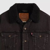 BLOUSON HOMME SHERPA TRUCKER NOIR DELAVE NOIR DELAVE