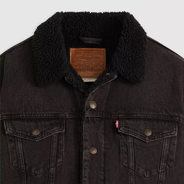 BLOUSON HOMME SHERPA TRUCKER NOIR DELAVE NOIR DELAVE