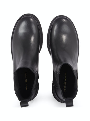 BOTTES FEMME CASUAL LEATHER FLAT NOIR NOIR
