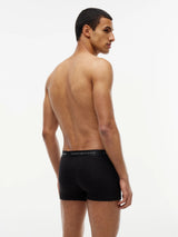BOXERS HOMME 3P TRUNK METALLIC ARGENT / NOIR ARGENT / NOIR