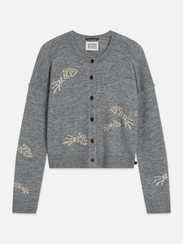 CARDIGAN FEMME CREW GRIS GRIS
