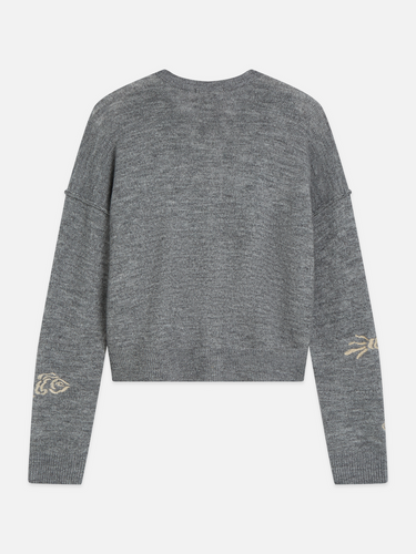 CARDIGAN FEMME CREW GRIS GRIS